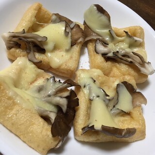 油揚げでチーズ舞茸